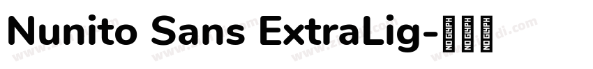 Nunito Sans ExtraLig字体转换